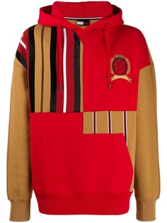 Tommy Hilfiger Crest striped patchwork hoodie