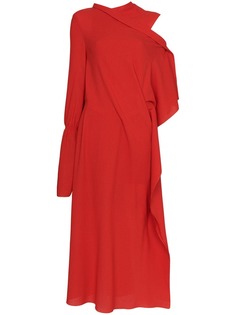 Roland Mouret Carmel asymmetric draped crepe dress