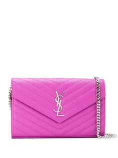 Saint Laurent quilted Monogram envelope shoulder bag