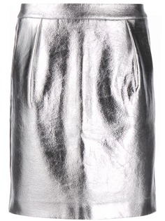 Karl Lagerfeld юбка мини с эффектом металлик