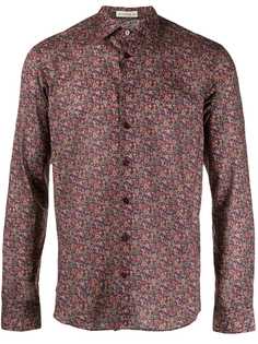 Etro рубашка кроя слим с узором пейсли