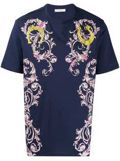 Versace Collection футболка с цветочным принтом