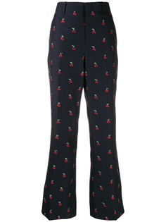 Gucci расклешенные брюки из ткани филькупе