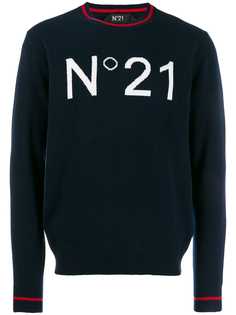 Nº21 свитер оверсайз с логотипом