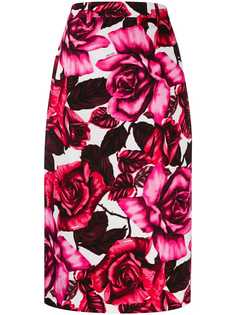 Prada floral print pencil skirt