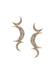 Isabel Marant embellished triple crescent earrings