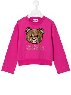 Moschino Kids rhinestone teddy sweatshirt