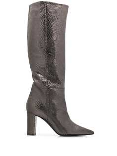 Marc Ellis snakeskin effect knee high boots