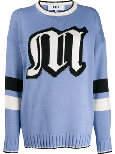 MSGM oversized logo knitted sweater