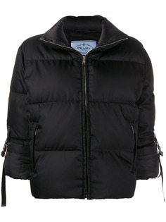 Prada пуховик с воротником-воронкой