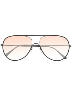 Tom Ford Eyewear затемненные солнцезащитные очки-авиаторы