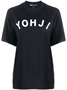 Y-3 футболка с принтом Yohji
