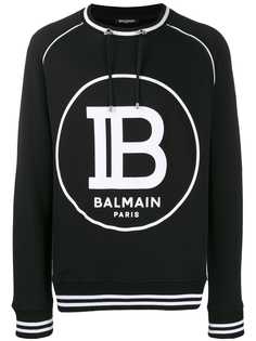 Balmain свитер с кулиской и логотипом