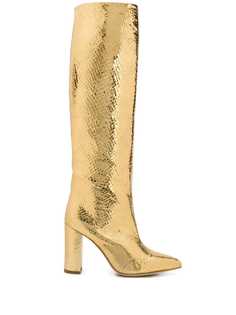 Paris Texas METALLIC SNAKE EFFECT BOOTS