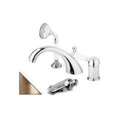 Смеситель на борт ванны Cezares Elite с выдвижным душем и переключателем, бронза, ручки Металл (Elite-BVDM-02-M)