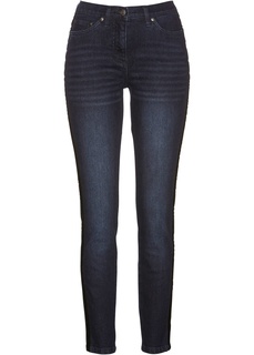 Брюки стрейч с бархатистой отделкой Bonprix