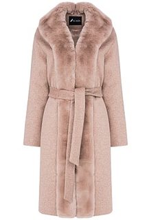 Пальто с отделкой мехом кролика Acasta