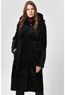 Шуба из меха нутрии с отделкой мехом норки Снежная Королева