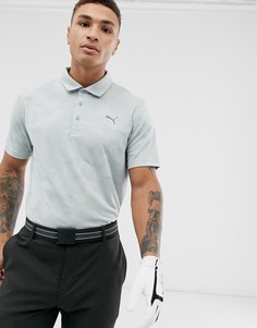 Серый поло с камуфляжным принтом Puma Golf - Белый