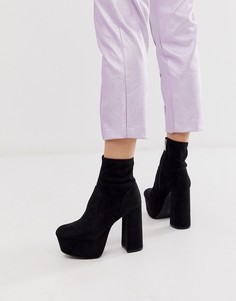 Черные ботильоны на платформе ASOS DESIGN Entice - Черный