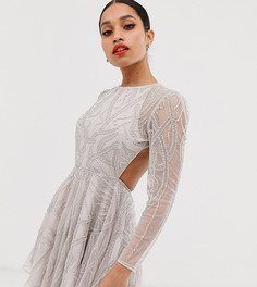 Декорированное короткое приталенное платье ASOS EDITION Petite - Розовый