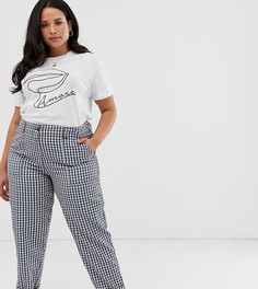 Брюки в клеточку ASOS DESIGN Curve - Мульти
