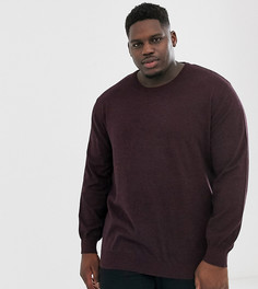 Джемпер большого размера с круглым вырезом Jack & Jones Essentials - Красный