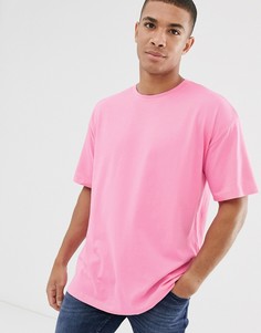 Неоново-розовая oversize-футболка New Look - Розовый