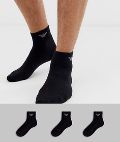 Черные спортивные носки Emporio Armani 3 пары