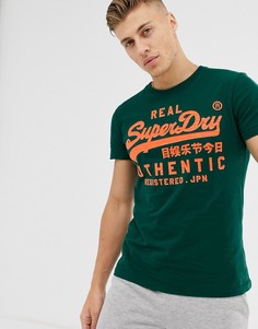 Зеленая футболка с логотипом Superdry Vintage - Зеленый