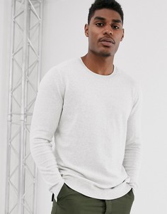 Светло-серый трикотажный джемпер Bershka - Серый