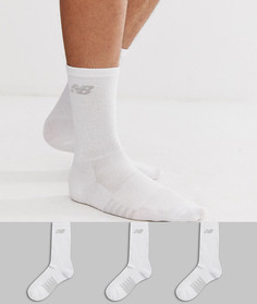 3 пары белых носков New Balance - Белый