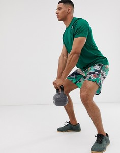 Спортивные шорты с принтом Reebok Crossfit - Зеленый
