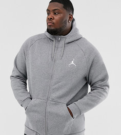 Худи серого цвета с логотипом Jordan Plus - Серый