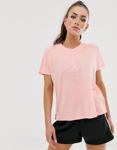 Розовая футболка adidas - Розовый