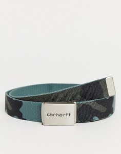 Ремень с зеленой камуфляжной отделкой Carhartt WIP Clip