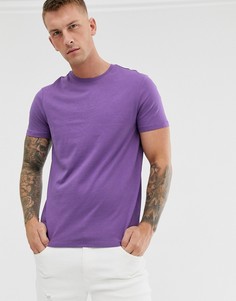 Фиолетовая футболка с круглым вырезом New Look - Фиолетовый