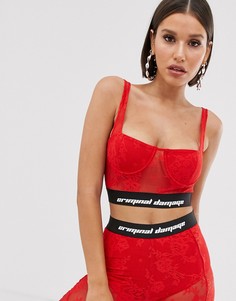 Кружевной бралетт из комплекта Criminal Damage - Красный