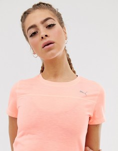 Футболка яркого персикового цвета Puma - Розовый