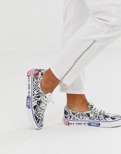 Черно-белые кроссовки с принтом Vans Era