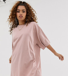 Свободное платье-футболка ASOS DESIGN Petite - Черный