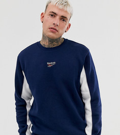 Темно-синий свитшот с логотипом и вставками Reebok эксклюзивно для ASOS - Темно-синий