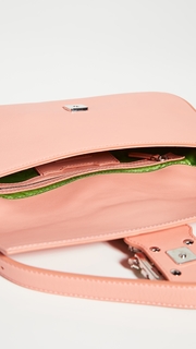 What Goes Around Comes Around Fendi Pink Leather Embellished Baguette Bag