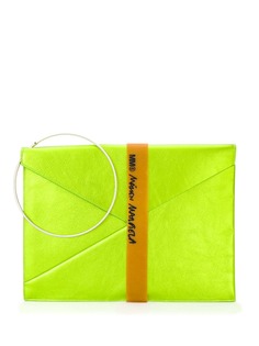 Mm6 Maison Margiela клатч-конверт с эффектом металлик