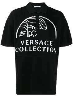 Versace Collection рубашка-поло с логотипом