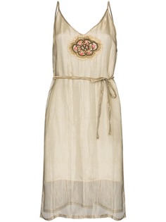 One Vintage платье-комбинация мини из органзы