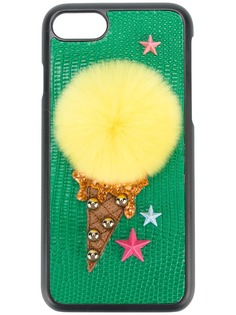 Dolce & Gabbana чехол для iPhone 7 с меховым помпоном