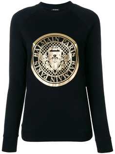 Balmain толстовка с медальоном с логотипом