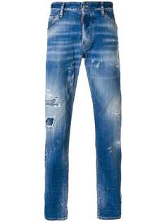 Dsquared2 состаренные джинсы кроя слим