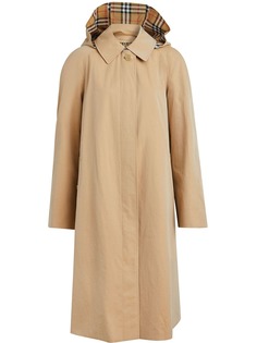 Burberry габардиновое пальто со съемным капюшоном